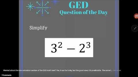 GED Math: Simplify with Order of Operations (0.5, Bgn, # 33 and 1.0, Exp, # 2a)