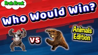 Who Would Win? Workout! (Animals Edition)  Family Fun Fitness Activity  Brain Break