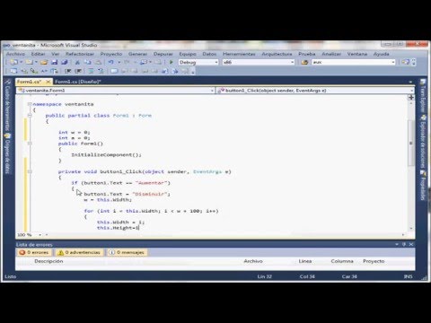 c# ventana form efecto cambio de tamaño
