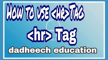 How to use Hr Tag in HTML Language