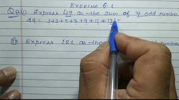 Class 8 - Exercise 6.1 - Q 8 | Express 49 as the sum of 7 odd numbers