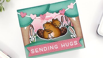 Friendship shadow box card with Mindy