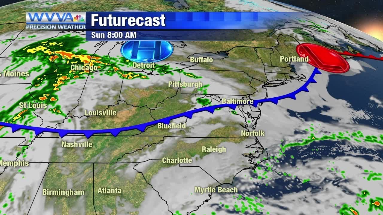 Warm with spotty showers & storms into the weekend - YouTube