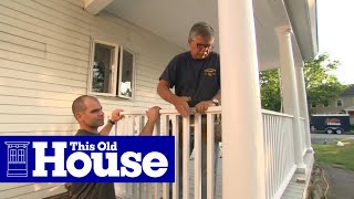 Building a perfect-fit handrail with This Old House general contractor Tom Silva. (See below for a shopping list and tools.) Click here 