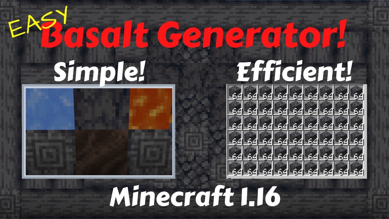 Easy Basalt Generator! Simple and Efficient! Minecraft 1.16+ Useful