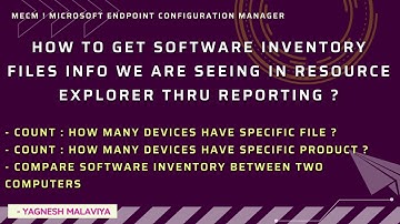HOW TO GET SOFTWARE INVENTORY FILES INFO WE ARE SEEING IN RESOURCE EXPLORER THRU REPORTING ?
