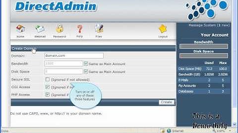 Gắn tên miền vào Hosting (Direct Admin)