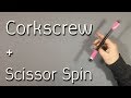 Corkscrew + Scissors Spin – Обучение Pen Spinning связке и трюку