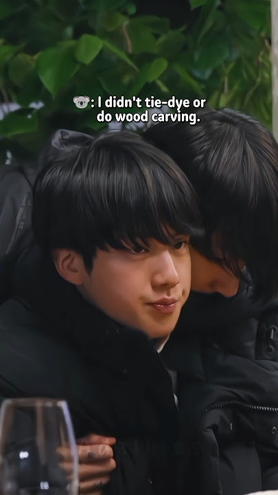 Kookie's hugging Jin to warm himself up🤏🏻while Yoongi & Jin keep warning Namjoon not to carve wood