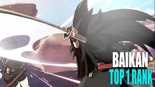 GGST - Top 1 Player Baiken Level 3000 Combo & Gameplay