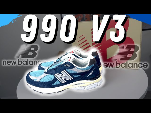 靴 New Balance 990V3 \"Navy/Castlerock\" New Balance 990v3 Made In USA x Teddy Santis Navy Castlerock