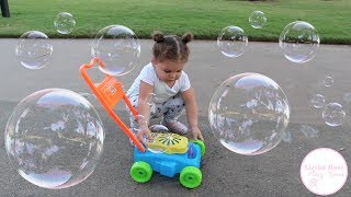 MY BUBBLE MOWER! ALASKA TAKES THE MOWER FOR A TEST RUN!