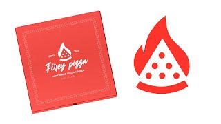 Firey Pizza Logo Design In Adobe Illustrator Cc