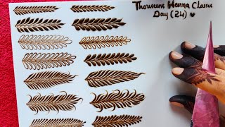 Henna Class day 24 | How to Create Different Henna Vines  | Learn Henna Designs with Thouseen screenshot 4