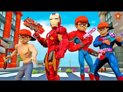 Iron Man vs Spider Man New Home, Spider Man No Way Home, Spider Man Miles Morales Funny Animation