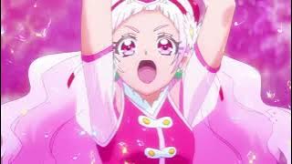 Cure Yell, Cure Ange & Cure Étoile Attack Flower Shoot, Feather Blast & Star Slash