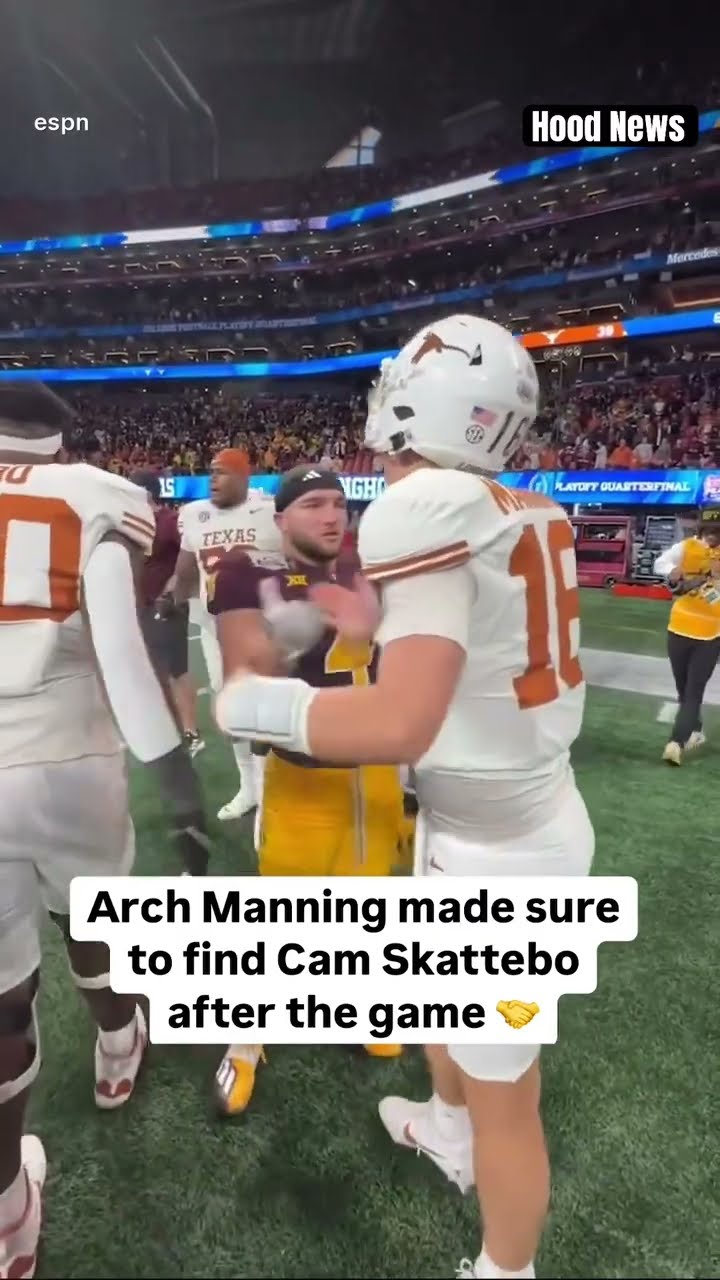 He found him #hoodnews #archmanning #camskattebo #texas #arizonastate #football #omg #how #wow #ball