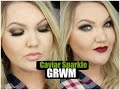 Fall Makeup Look: Olive Green Caviar Sparkle