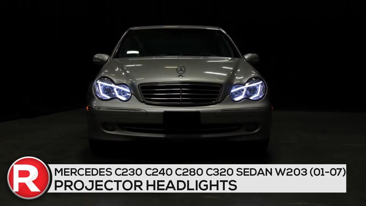 for Merecedes Benz W203 C Class Autochrome Chrome Head Light Cover 