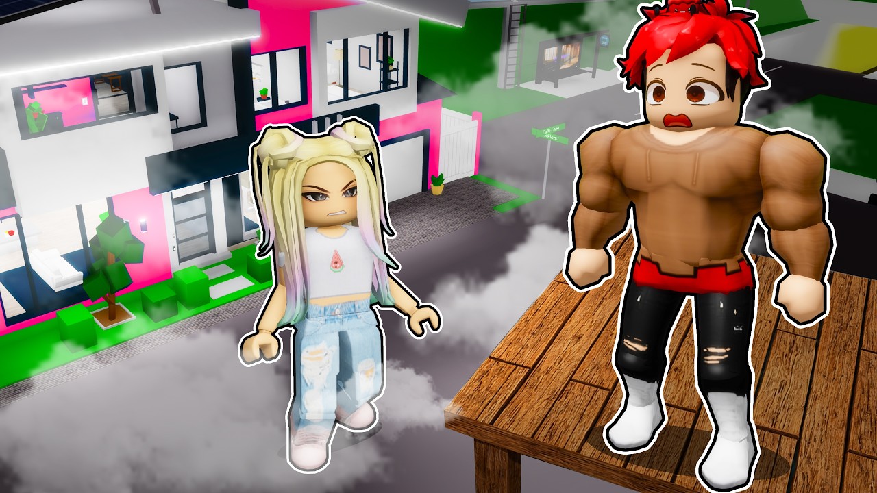 Construí una BASE EN EL CIELO para ESCONDERME de LYNA en Brookhaven Roblox