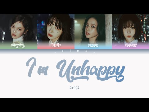 Aespa-'I`m Unhappy' (ПЕРЕВОД НА РУССКИЙ/КИРИЛЛИЗАЦИЯ) Lyrics Color Coded