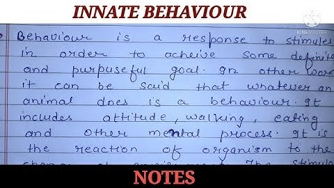 INNATE BEHAVIOUR