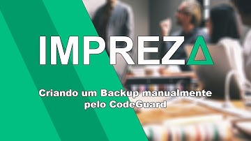 Criando um Backup manualmente pelo CodeGuard