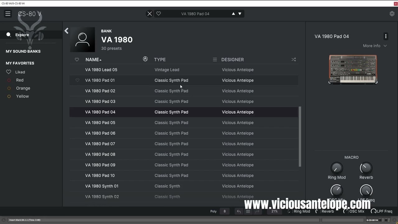 Arturia CS-80 and Analog Lab V presets - 1980 Bundle with 110 retro synth  patches