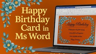 “Design a Creative Happy Birthday Card in MS Word | Full Step-by-Step Guide”@EditingwithNadia  screenshot 2