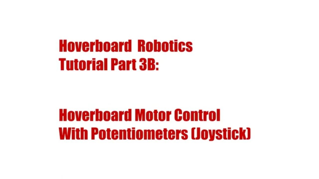 Hoverboard Robotics Tutorial Part 3B: Hoverboard Robot Drive with ...