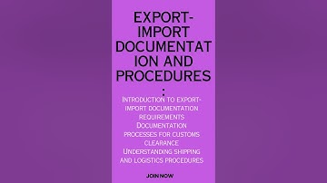 Export-Import Documentation and Procedures
