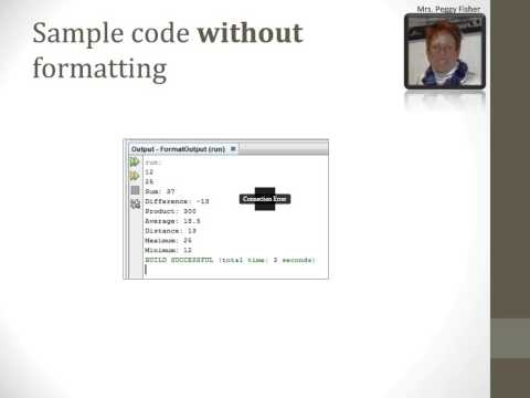 IST297D Formatting Output in Java with the printf statement