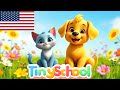 Yellow Dog and Sky-Blue Cat | Fun Picture Book Story for Kids | TinySchool