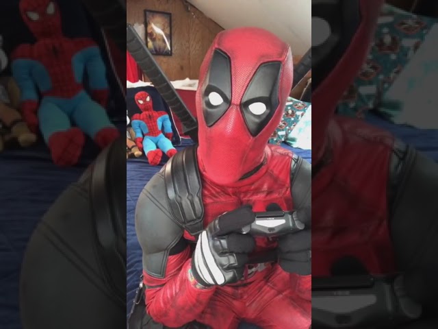 This is why Deadpool is not allowed to have energy drinks..😶 #deadpool#cosplay#drink#unicorn#lol#wtf