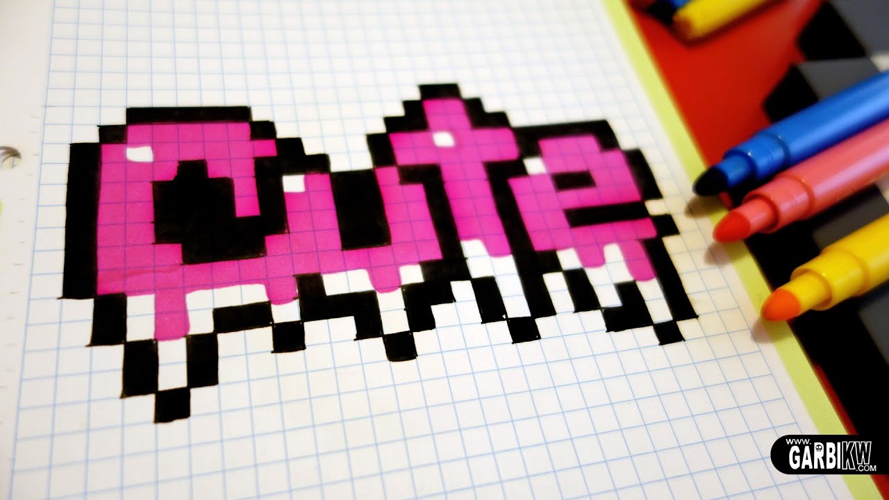 Handmade Pixel Art How To Draw Cute Graffiti Pixelart Youtube