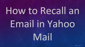 How to Recall an Email in Yahoo Mail