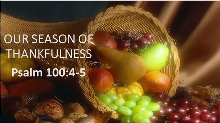 Our Season of Thankfulness Part 2   Pastor David K...