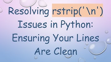 Resolving rstrip(