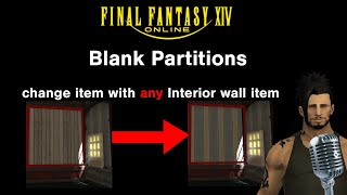 FF14 Blank Partitions