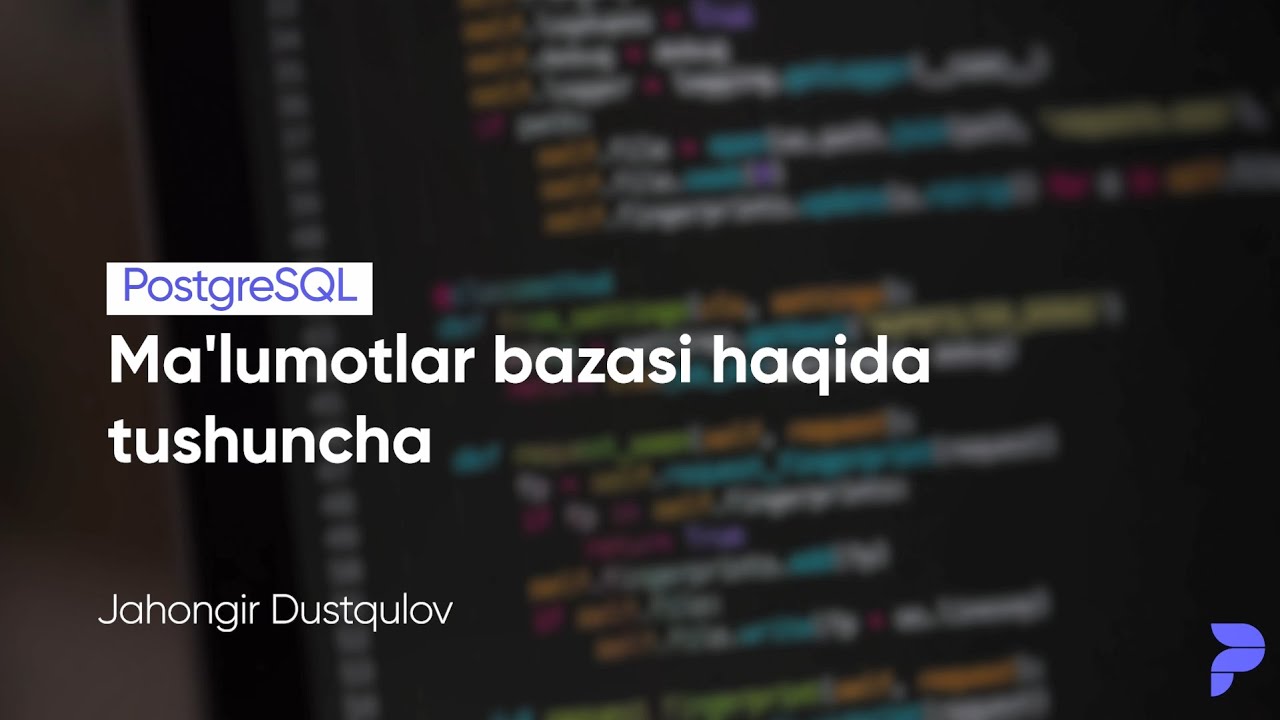Ma'lumotlar bazasi haqida tushuncha