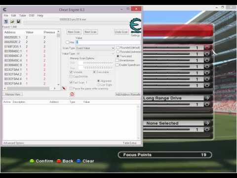 PES 14 Become A Legend Trainig points with cheat engine