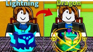 Trading From Lightning to DRAGON in One Video! 😱 (Blox Fruits Trading Challenge) #roblox #bloxfruits