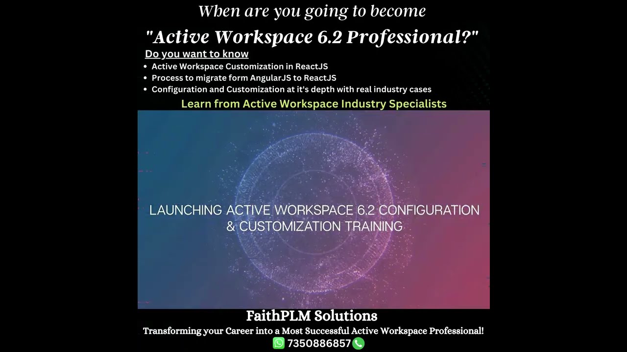 Active Workspace Customization and Configuration