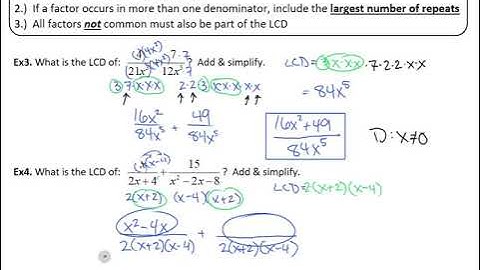 Alg2H - Unit 6.2 Adding and Subtracting Rational Expressions