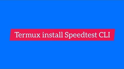 install speedtest CLI on Termux Android Terminal Emulator #termux #android #cli