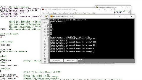 Binary search in Assembly Language x8086