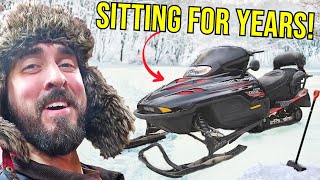 ABANDONED Ski Doo Touring Snowmobile Left In Woods! (Will It Start?)