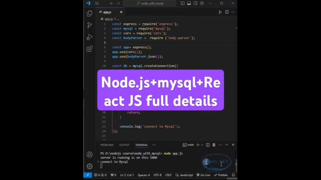 React JS + MySQL+ Node.js + Express full details #shorts #reactjs # ...
