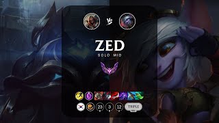 Zed Mid vs Tristana - KR Master Patch 13.12