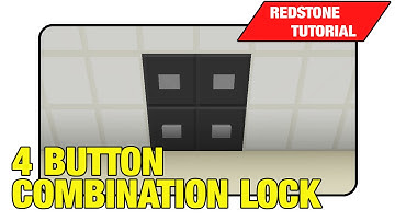 Combination Lock [4 Button] "Redstone Tutorial" (Minecraft Xbox 360/One/Ps3/Ps4 TU17)